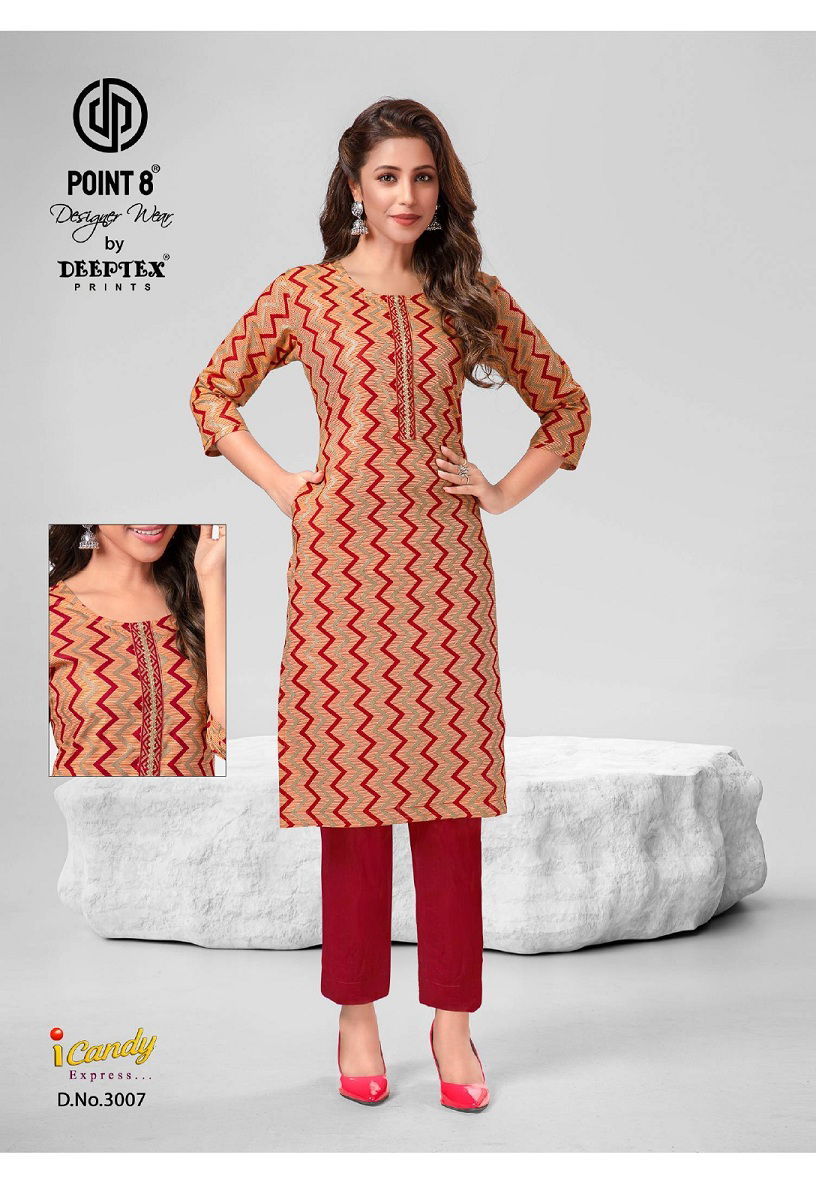 Deeptex I Candy Express 3 Wholesale Cotton Printed Kurtis
